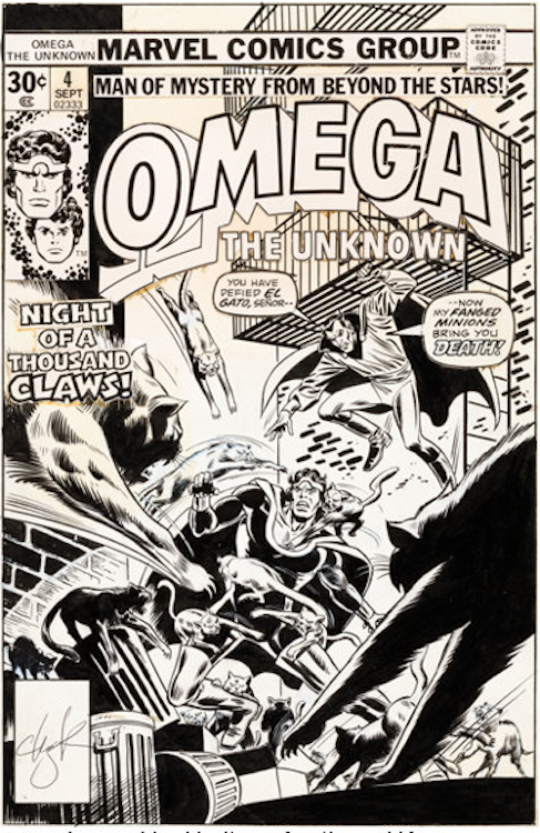 Omega the Unknown #4 Cover Art by Howard Chaykin sold for $4,420. Click here to get your original art appraised.