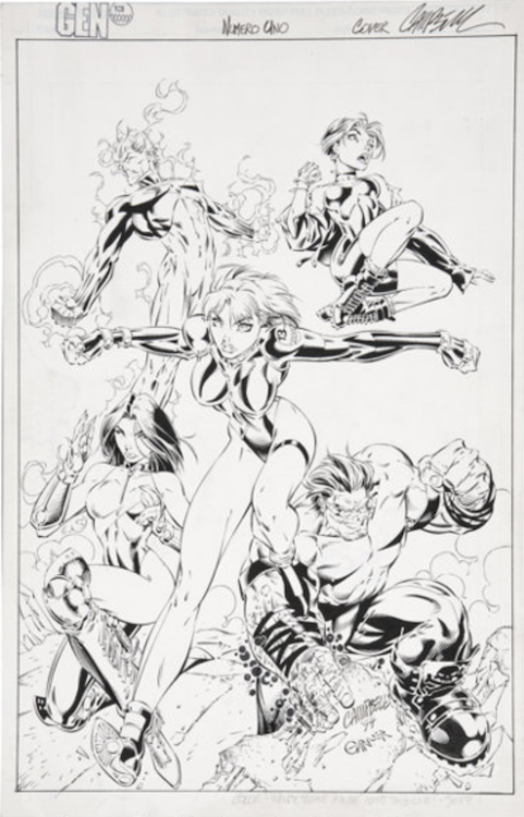 Gen 13 #1 Cover Art by J. Scott Campbell sold for $3,880. Click here to get your original art appraised.