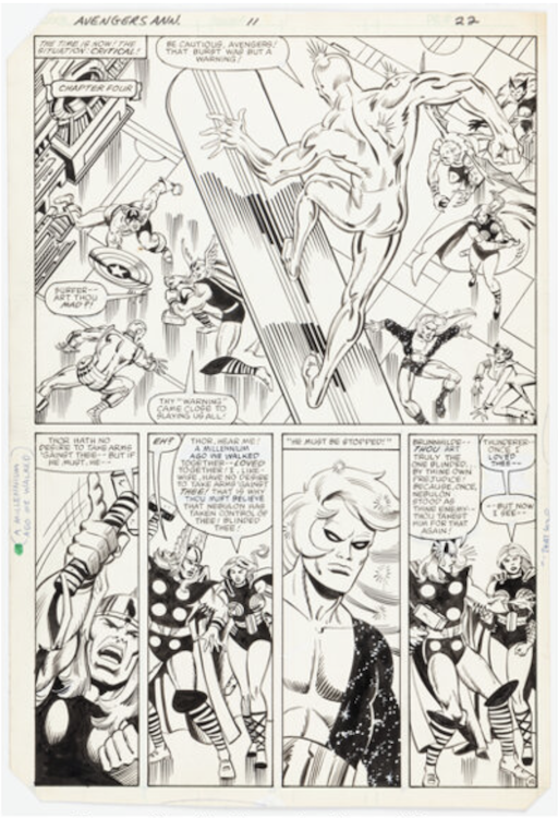 The Avengers Annual #11 Page 19 by Jack Abel sold for $3,360. Click here to get your original art appraised.