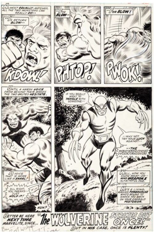 The Incredible Hulk #180 Page 32 by Jack Abel sold for $657,250. Click here to get your original art appraised.