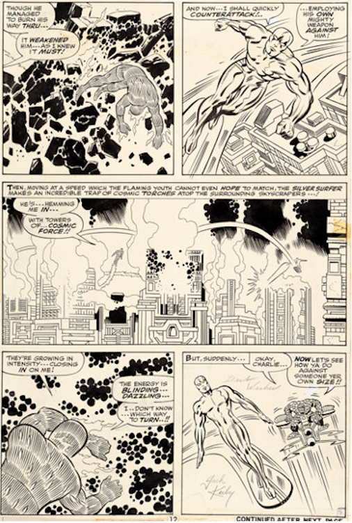 Fantastic Four #72 Page 9 by Jack Kirby sold for $84,000. Click here to get your original art appraised.