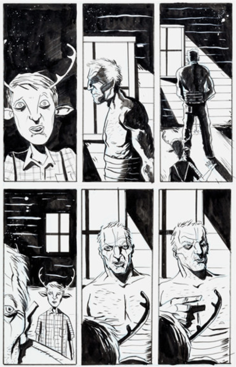 Sweet Tooth #3 Page 14 by Jeff Lemire sold for $250. Click here to get your original art appraised.