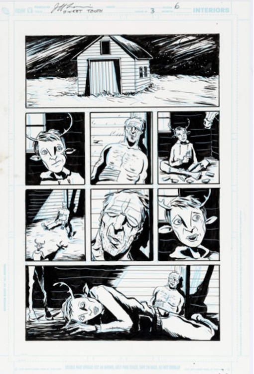 Sweet Tooth #3 Page 6 by Jeff Lemire sold for $215. Click here to get your original art appraised.