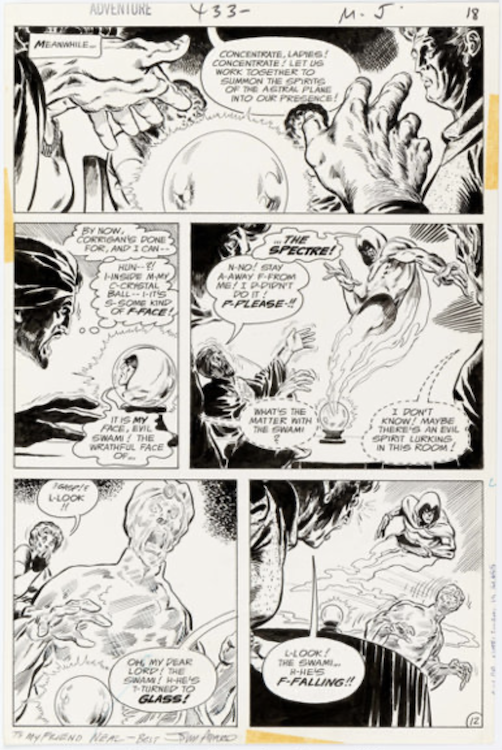 Adventure Comics #433 Page 12 by Jim Aparo sold for $8,960. Click here to get your original art appraised.