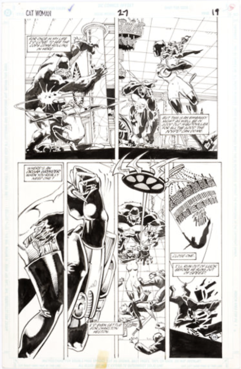 Catwoman #27 Page 19 by Jim Balent sold for $460. Click here to get your original art appraised.