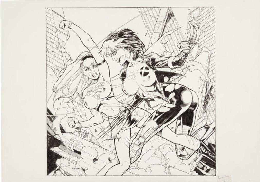 Supergirl vs. Rogue Specialty Illustration by Jim Balent sold for $260. Click here to get your original art appraised.