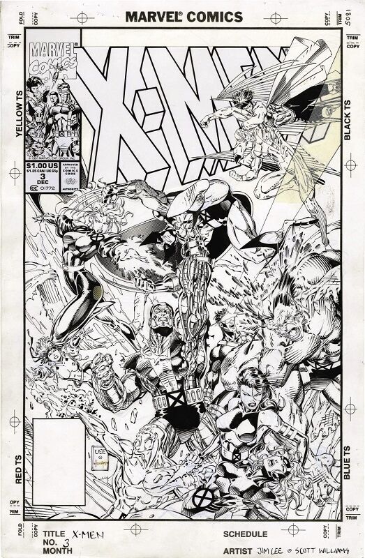 Cover art for X-Men #3  Sold for: $35,850