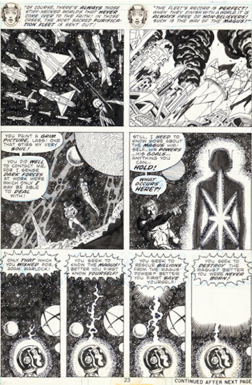 Strange Tales #178 Page 14 by Jim Starlin sold for $19,200. Click here to get your original art appraised.