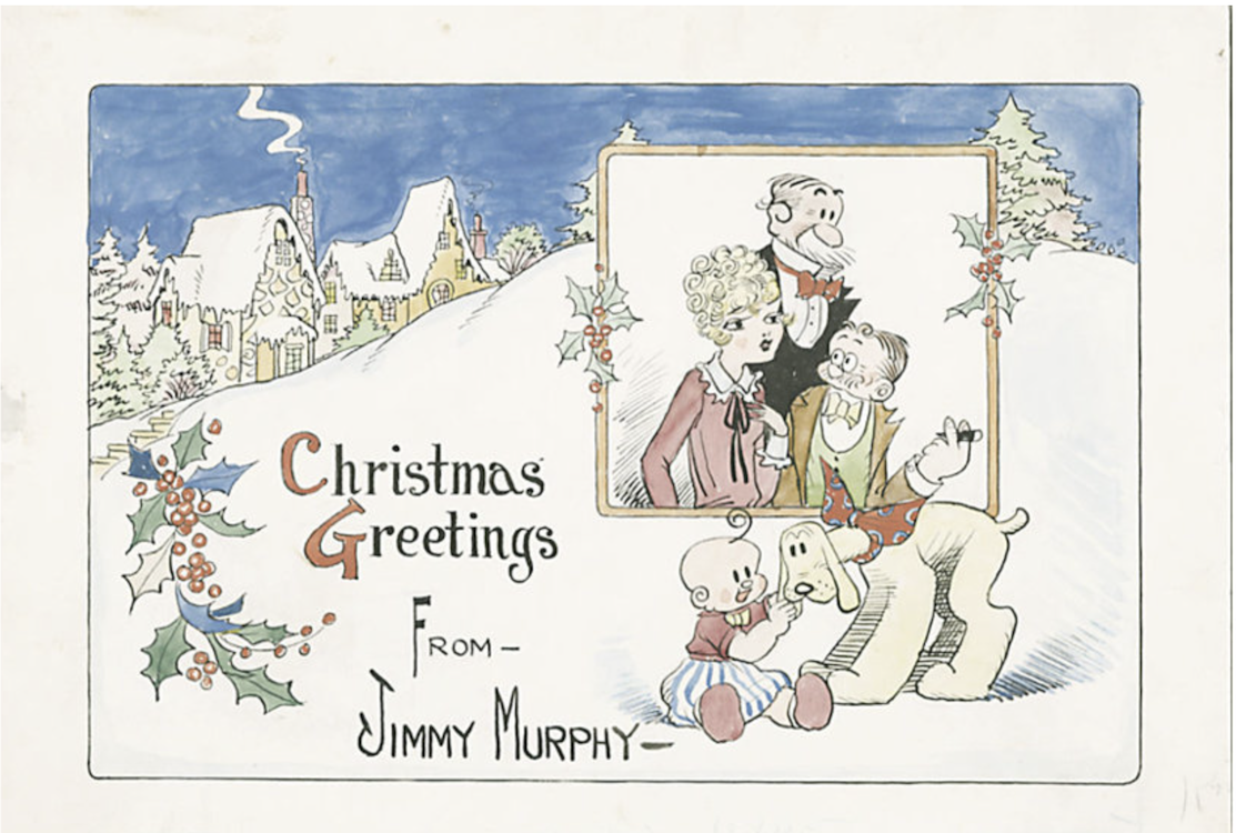 Toots and Casper Christmas Illustration by Jimmy Murphy sold for $150. Click here to get your original art appraised.