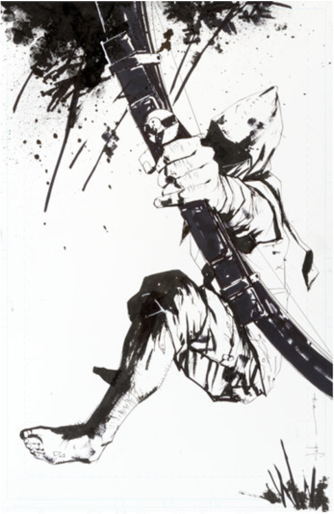 Green Arrow: Year One #4 Cover Art by Jock sold for $600. Click here to get your original art appraised.