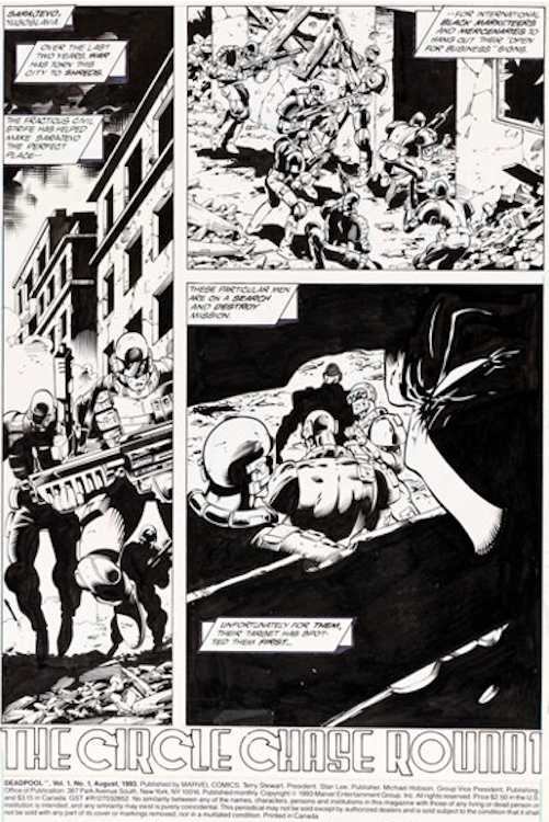 Deadpool: The Circle Chase #1 Page 1 by Joe Madureira sold for $4,800. Click here to get your original art appraised.
