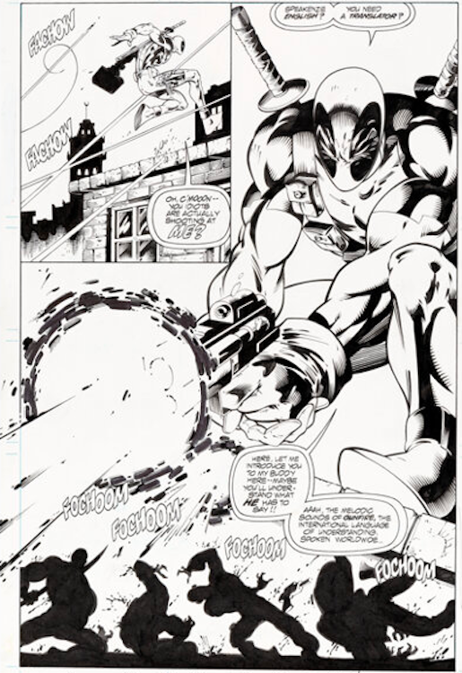 Deadpool: The Circle Chase #2 Page 4 by Joe Madureira sold for $5,760. Click here to get your orignal art appraised.