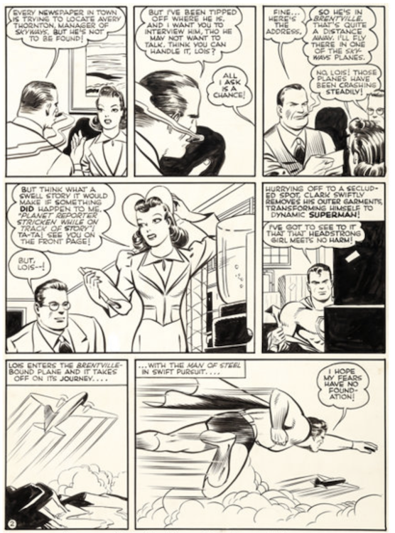 Action Comics #43 Page 2 sold for $26,290
Joe Shuster Studio