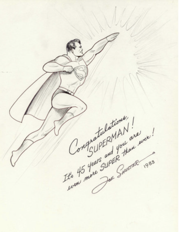Superman Drawing for Action Comics #544 sold for $6,040
Joe Shuster