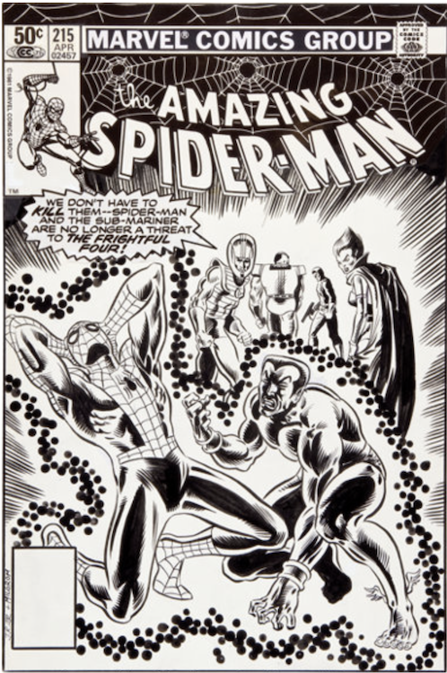 The Amazing Spider-Man #215 Cover Art by John Romita Jr. sold for $11,950. Click here to get your original art appraised.
