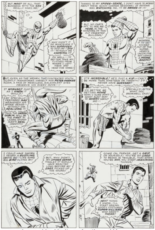 The Amazing Spider-Man #39 Page 12 by John Romita Sr. sold for $56,165. Click here to get your original art appraised.