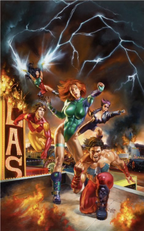 Gen 13: Netherwar Paperback Cover Art by Julie Bell sold for $1,790. Click here to get your original art appraised.