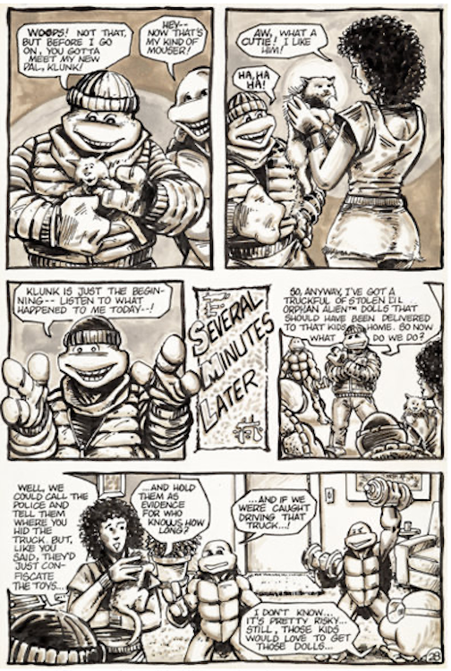 Teenage Mutant Ninja Turtles #1 Page 28 by Kevin Eastman sold for $3,480. Click here to get your original art appraised.