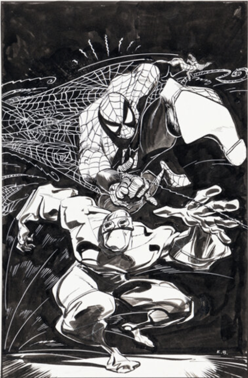 Marvel Tales #282 Cover Art by Kyle Baker sold for $5,040. Click here to get your original art appraised.