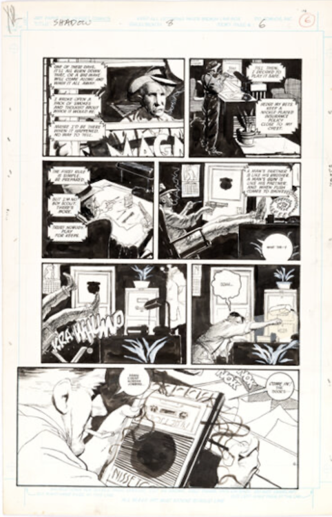 The Shadow #8 Page 6 by Kyle Baker sold for $1,500. Click here to get your original art appraised.
