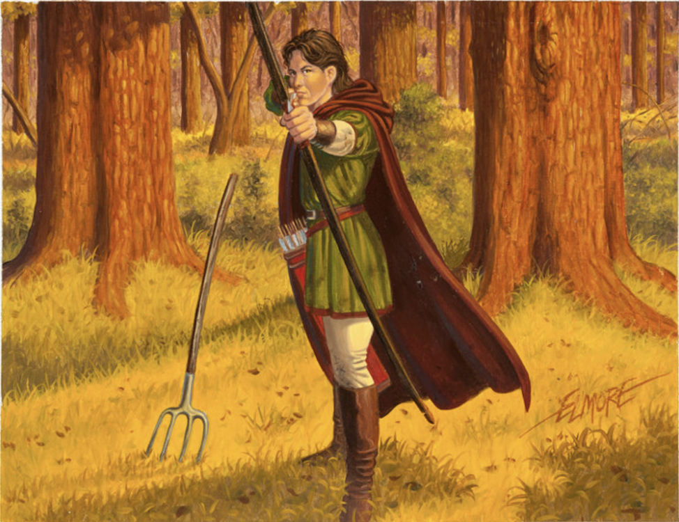 Wheel of Time 'Longbow' Trading Card by Larry Elmore sold for $660. Click here to get your original art appraised.