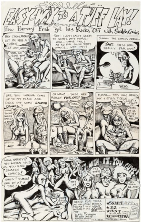 Snatch Comics Ad Page by Larry Welz sold for $1,015. Click here to get your original art appraised.