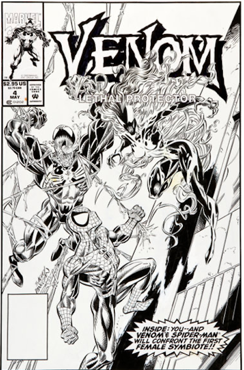 Venom #4 Cover Art by Mark Bagley sold for $9,560. Click here to get your original art appraised.
