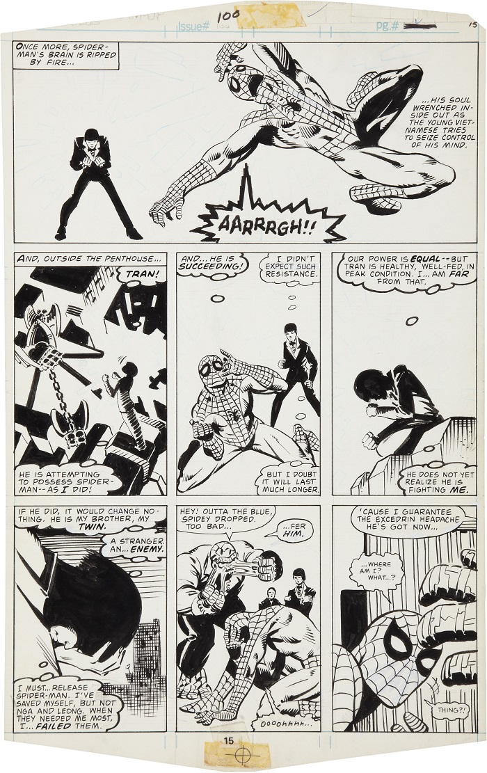 Sold For: $1,434. Original Art for Marvel Team-Up #100, Page 15 by Frank Miller. Click for free appraisal