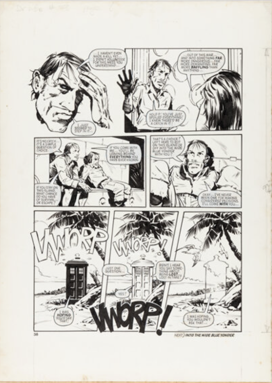 Doctor Who Monthly #78 Page 8 Mick Austin sold for $1,080. Click here to get your original art appraised.