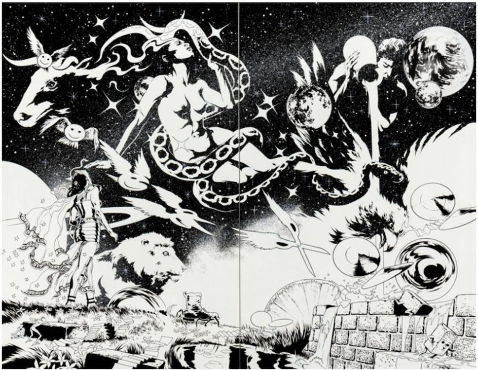 Promethea #13 Splash Page 18-19 by Mick Gray sold for $1,980. Click here to get your original art appraised.