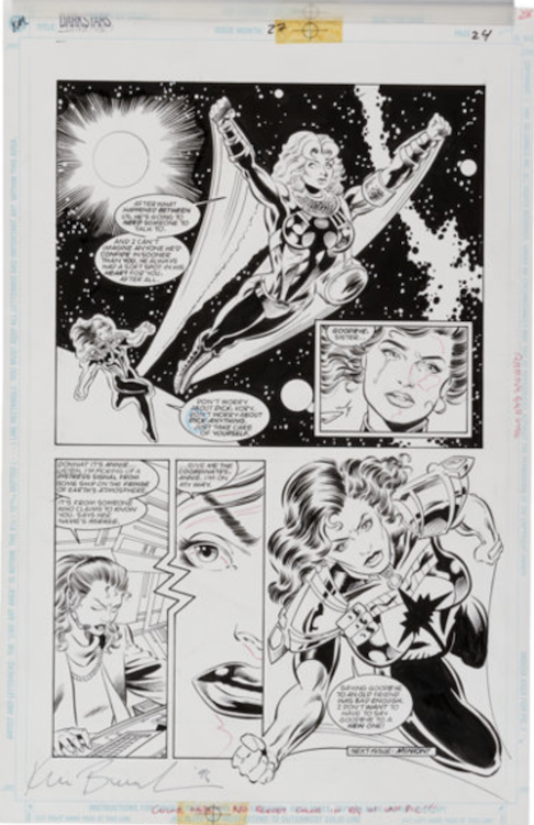 Darkstars #27 Page 24 by Mike Collins sold for $55. Click here to get your original art appraised.