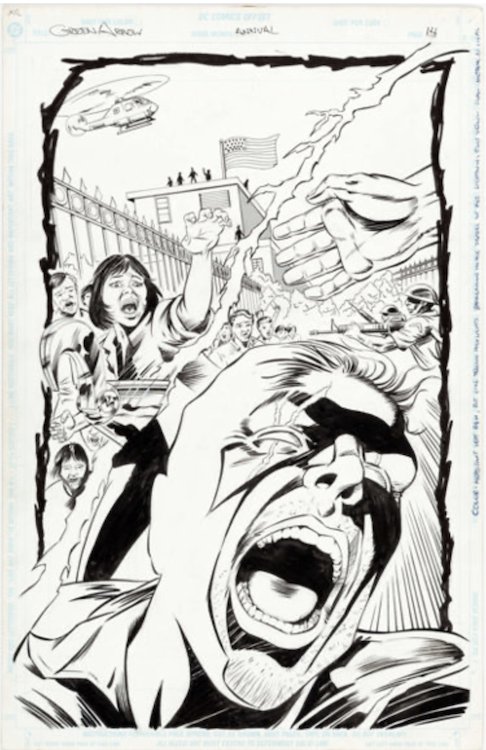 Green Arrow Annual #6 Page 14 by Mike Collins sold for $240. Click here to get your original art appraised.