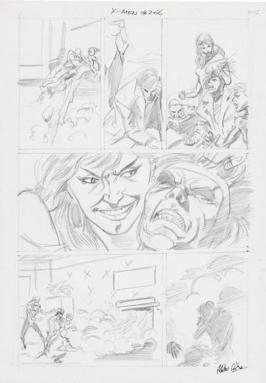 Uncanny X-Men #266 Preliminary Sketch Layout by Mike Collins sold for $190. Click here to get your original art appraised.