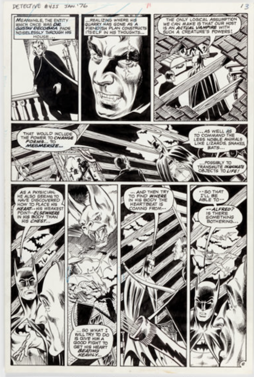 Detective Comics #455 Page 8 by Mike Grell sold for $1,800. Click here to get your original art appraised.