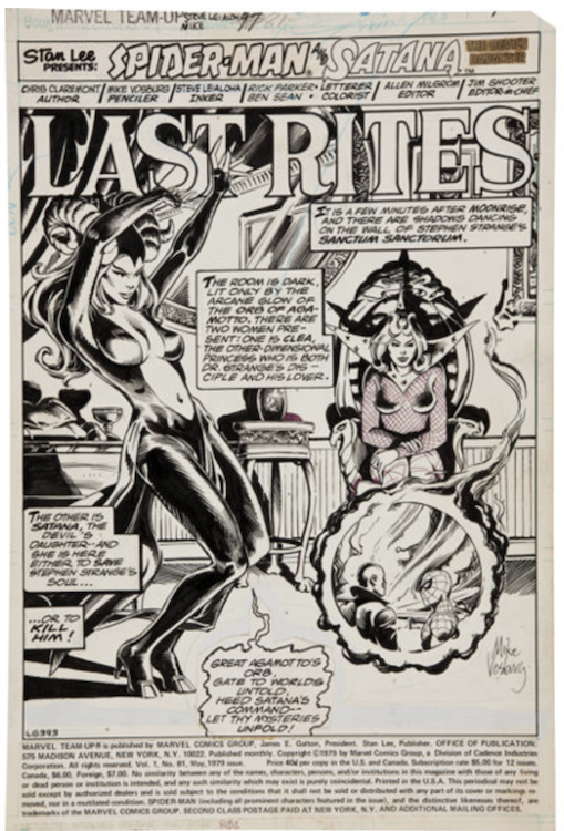 Marvel Team Up #81 Splash Page 1 by Mike Vosburg sold for $2,870. Click here to get your original art appraised.
