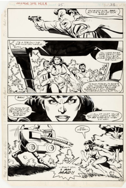 The Savage She-Hulk #25 Page 33 by Mike Vosburg sold for $780. Click here to get your original art appraised.