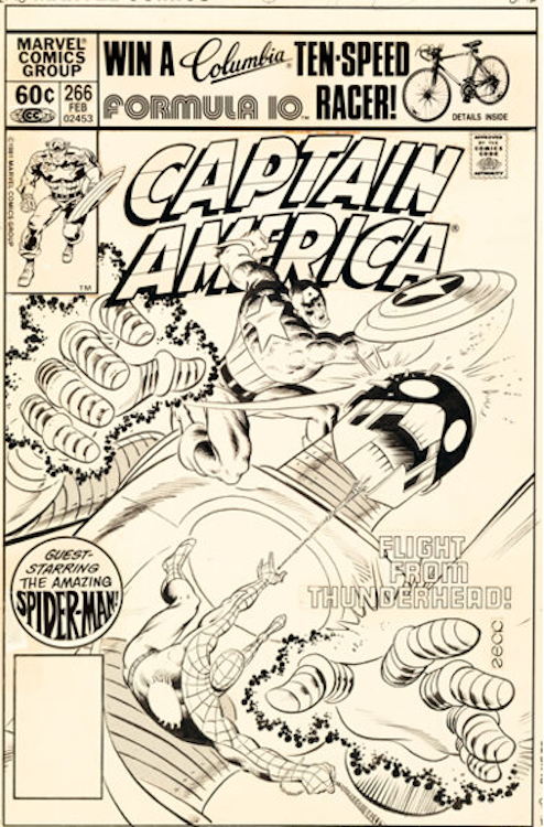 Captain America #266 Cover Art by Mike Zeck sold for $20,500. Click here to get your original art appraised.