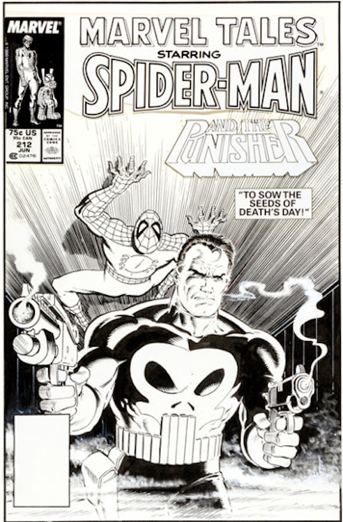 Marvel Tales #212 Cover Art by Mike Zeck sold for $10,755. Click here to get your original art appraised.