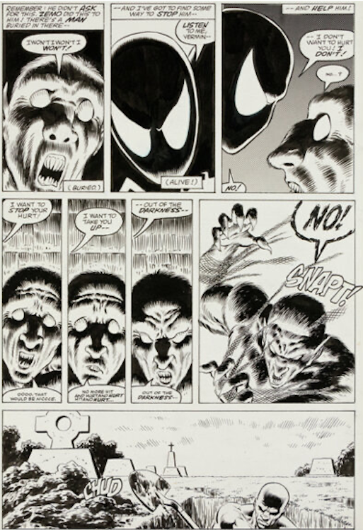 Spectacular Spider-Man #132 Page 19 by Mike Zeck sold for $22,500. Click here to get your original art appraised.