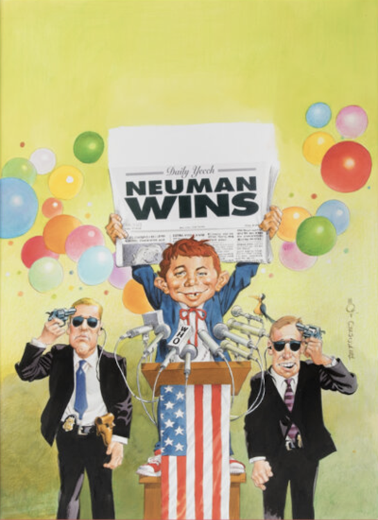 MAD Magazine Super Special #115 Cover Art by Mort Drucker sold for $8,400. Click here to get your original art appraised.