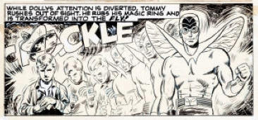 Neal Adams' panel from Adventures of the Fly #4. This is his first recognized commercial work.