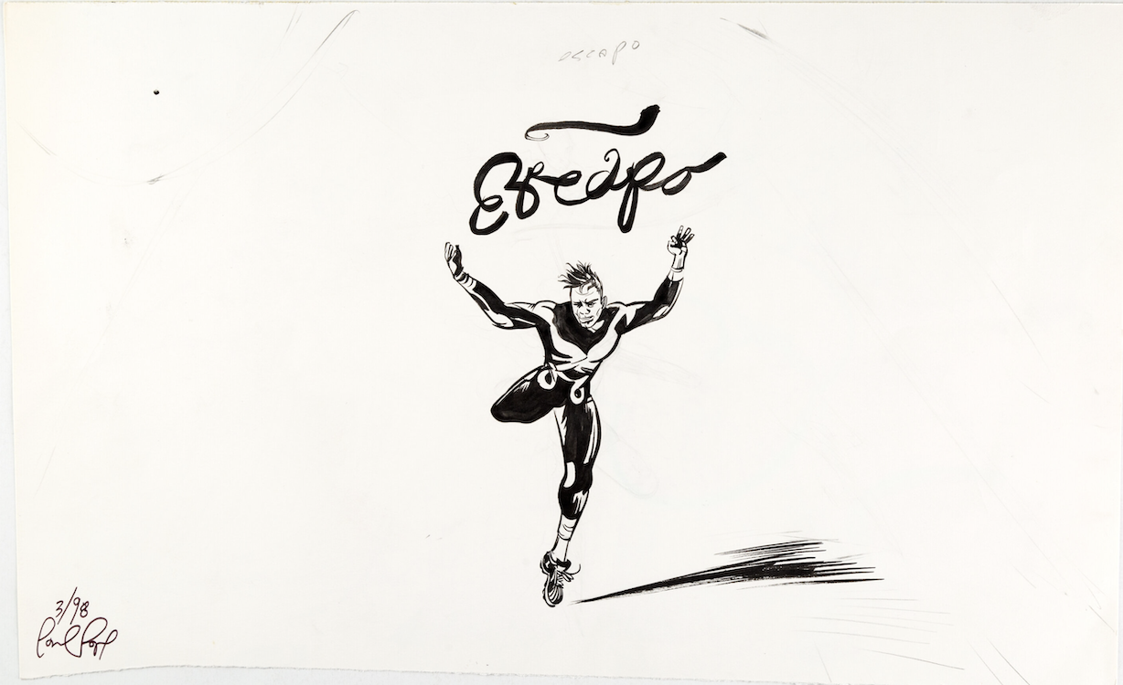 Escapo Illustration by Paul Pope sold for $600. Click here to get your original art appraised.
