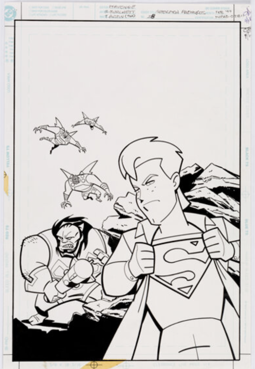 Superman Adventures #28 Cover Art by Rick Burchett sold for $460. Click here to get your original art appraised.
