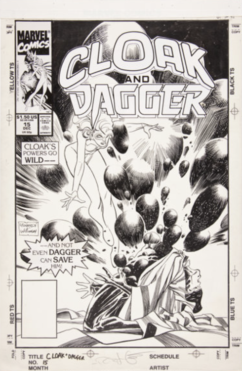 Cloak & Dagger #15 Cover Art by Rick Leonardi sold for $1,910. Click here to get your original art appraised.