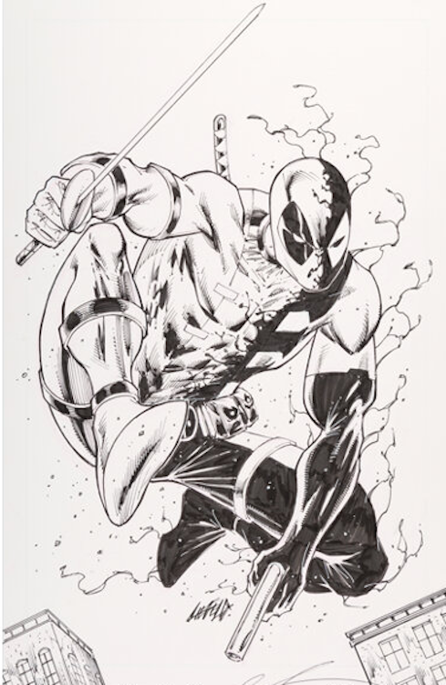 Deadpool Back in Black #1 Cover Art by Rob Liefeld sold for $5,520. Click here to get your original art appraised.