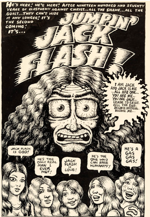 Thrilling Murder Comics #1 Cover Art 'Jumpin' Jack Flash' by Robert Crumb sold for $143,400. Click here to get your original art appraised.
