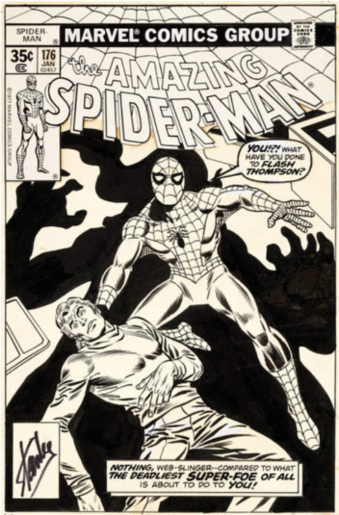 The Amazing Spider-Man #176 Cover Art by Ross Andru sold for $31,200. Click here to get your original art appraised.