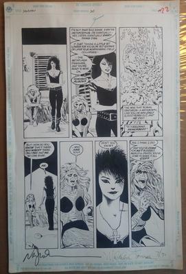 Sandman Original Art Pages Signed Gaiman and Jones