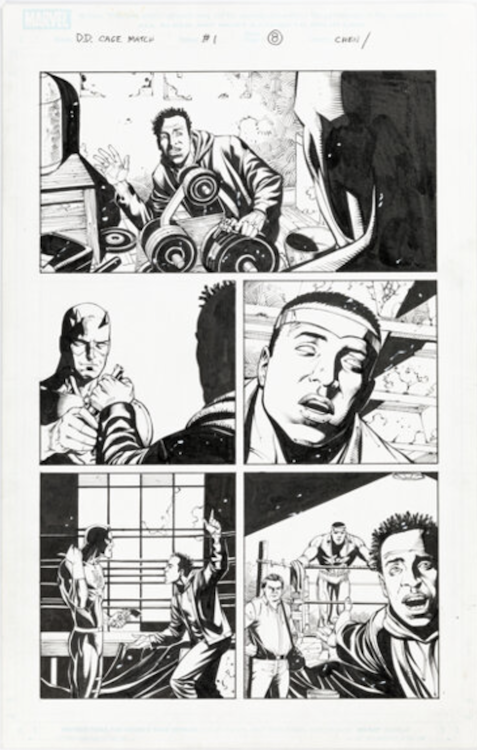 Daredevil: Cage Match #1 Page 8 by Sean Chen sold for $385. Click here to get your original art appraised.