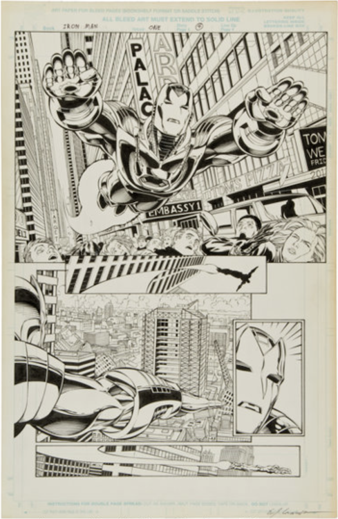 Iron Man #1 Page 4 by Sean Chen sold for $200. Click here to get your original art appraised.